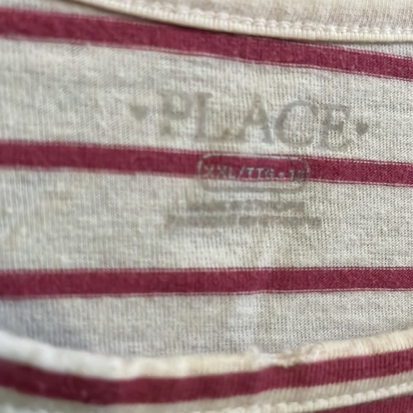 Plum/off white striped t-shirt.  Size XXL.  Children’s place brand - Picture 3 of 6